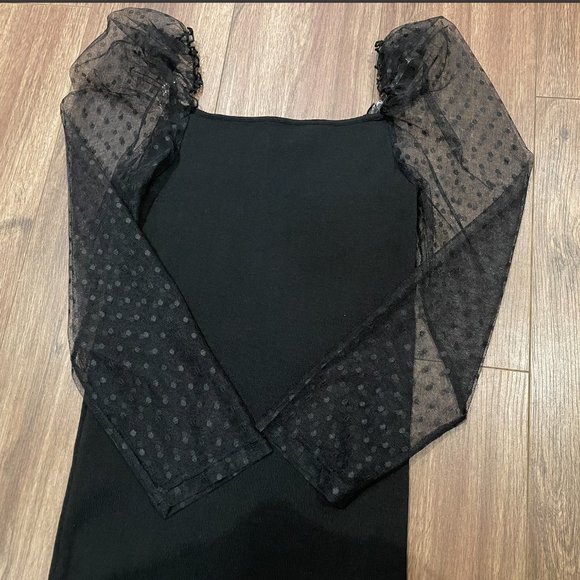 Brand new, black long dress, lace sleeves, size s/m, off shoulder - Picture 5 of 5